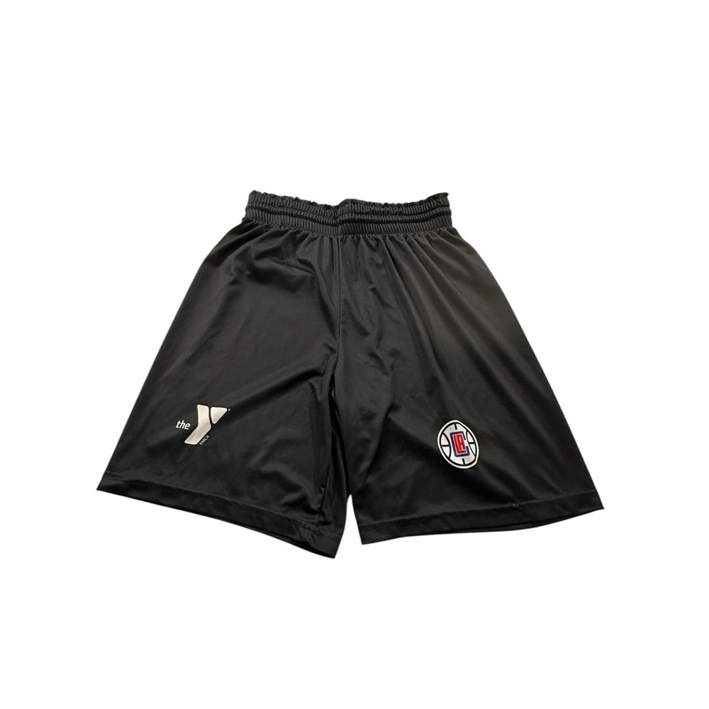 YMCA x Los Angeles LA Clippers NBA Shorts Size Youth Medium Black Basketball EUC